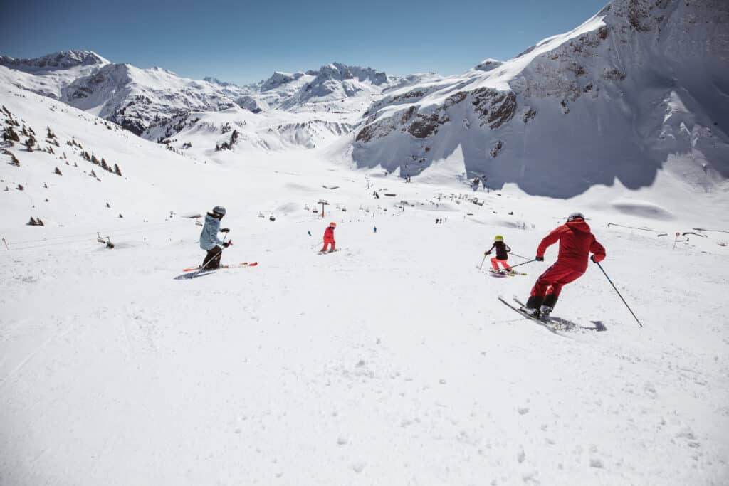 Skifahren im Skigebiet Ski Arlberg