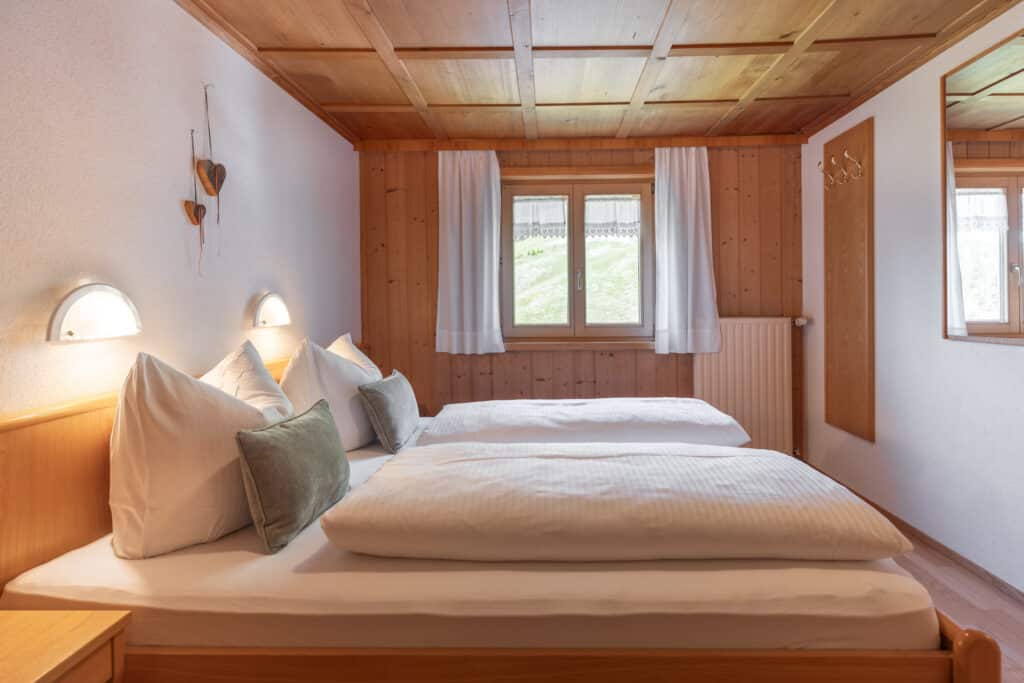 Schlafzimmer im Apartment Murmele