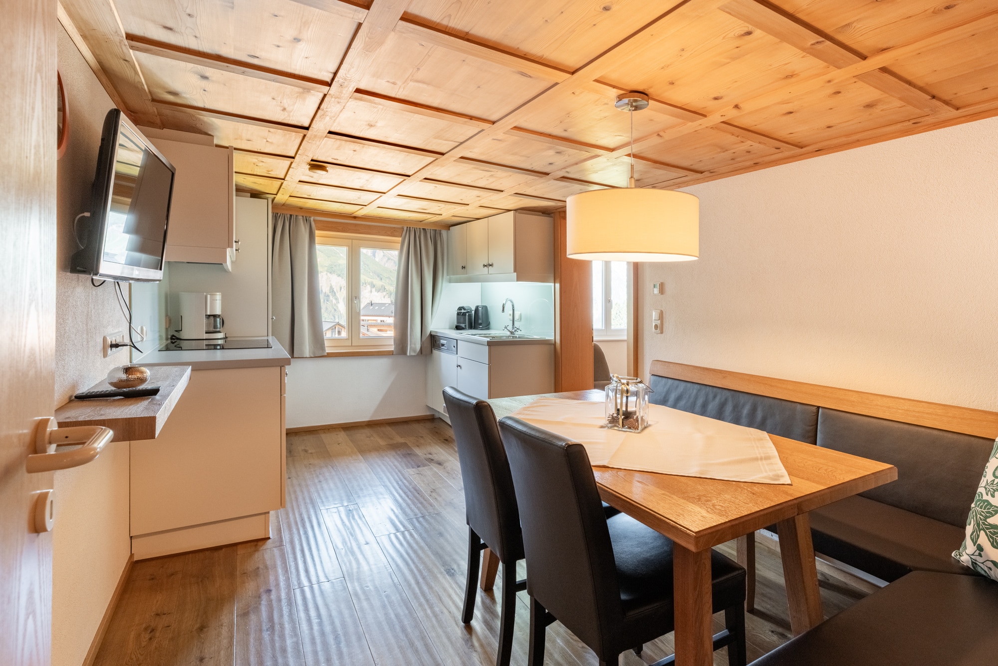 Küche im Apartment Gämsle