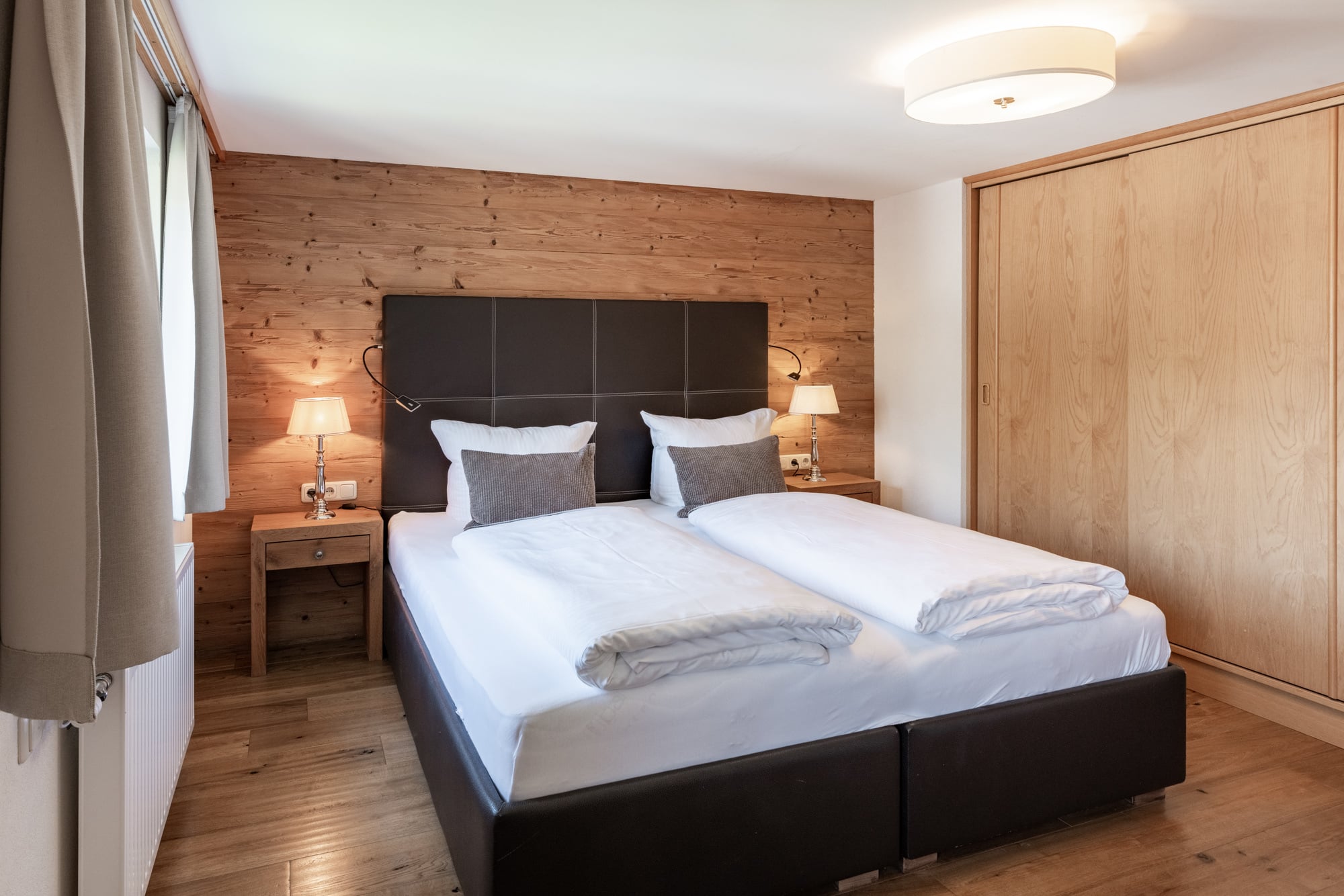 Schlafzimmer im Apartment Gämsle