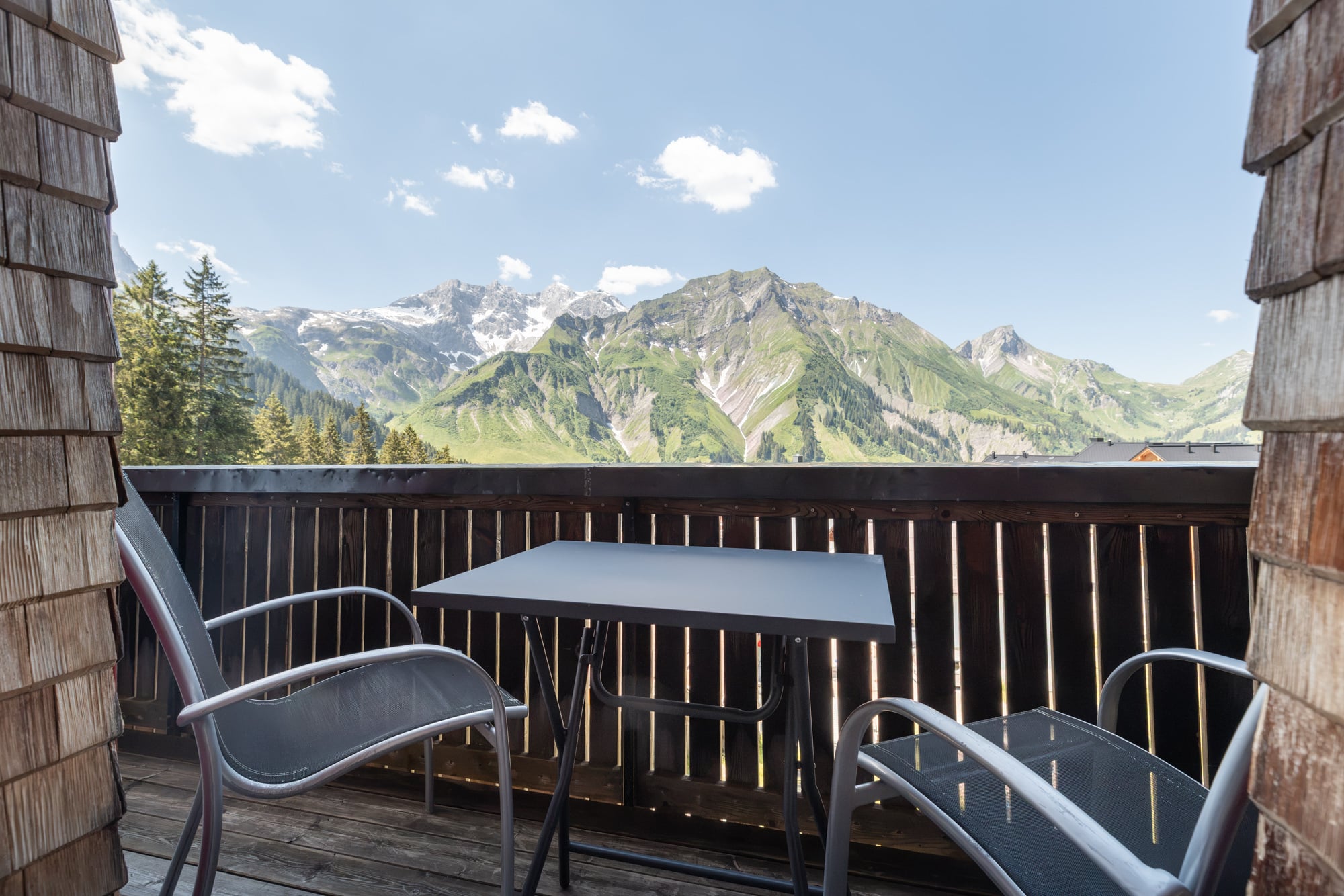 Panoramablick vom Balkon im Apartment Panorama